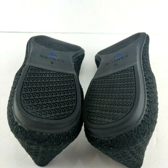 Rothy’s The Flat Size 9 W Round Toe Comfort Slip On  Ballet Flats in Black Blue - Picture 9 of 11